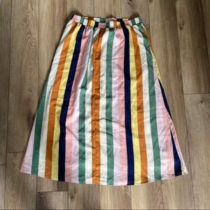 Colorful Stripped Midi Skirt (NEVER WORN)